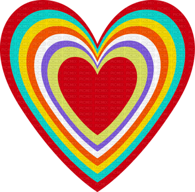 Kaz_Creations Deco Heart Love Colours - 無料png