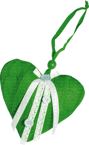 Heart.White.Green - png grátis