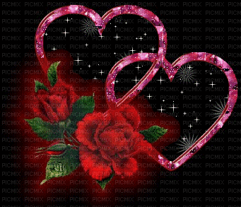 MMarcia gif background coeur rose red - GIF animate gratis
