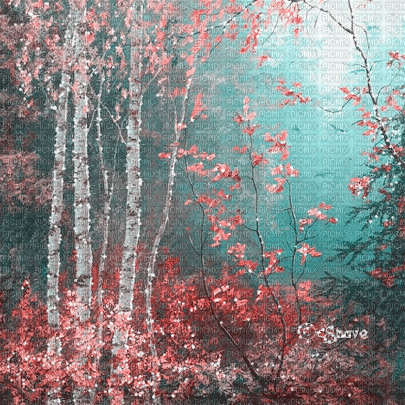 soave background animated autumn forest - Zdarma animovaný GIF