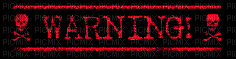 black red warning text - Ingyenes animált GIF