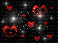 Hearts glitter background - Ingyenes animált GIF