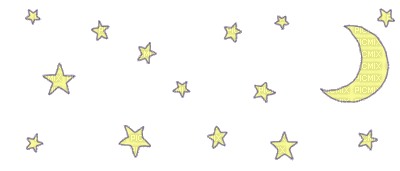 sparkles etoiles sterne stars deco tube effect     sparkle star stern etoile animation gif anime animated yellow night nuit moon lune - Free animated GIF