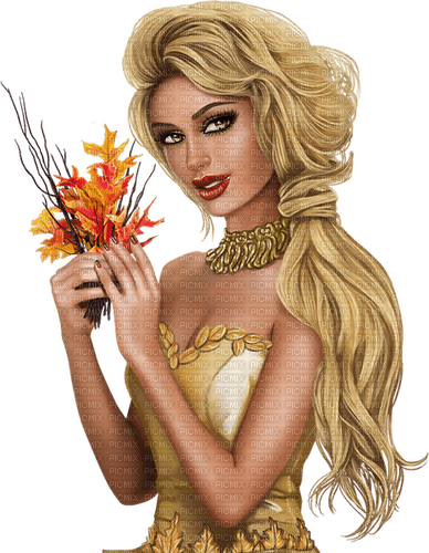 Woman Autumn - Bogusia - Free PNG