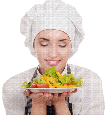 Kaz_Creations Woman Femme Cook Salad - zdarma png