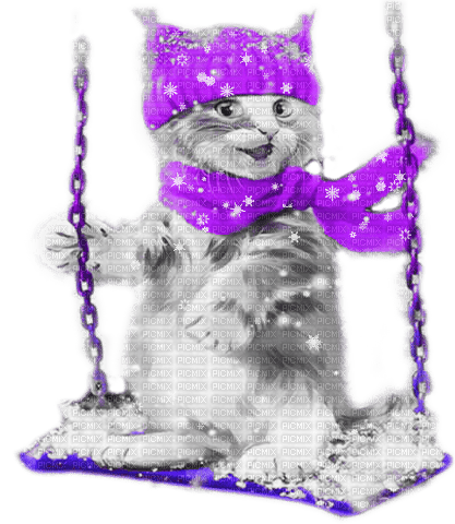 soave animals cat christmas winter swing funny - безплатен png