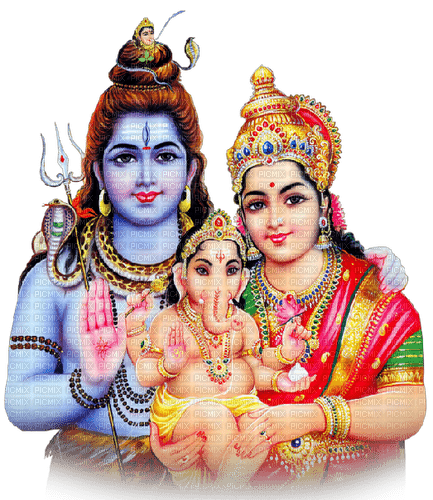 Shiv Parvati Ganesh - png ฟรี