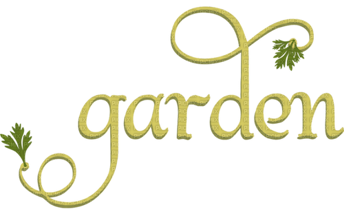 Garden.Text.Green.deco.Victoriabea - PNG gratuit