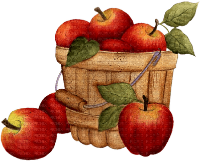 Autumn Apple basket - png ฟรี