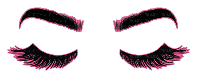 eyelashes woman augenwimpern cils femme frau tube deco gif anime animated animation scrap eyebrows sourcils eyes augen yeux - Бесплатни анимирани ГИФ