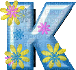 K floral - Gratis animerad GIF