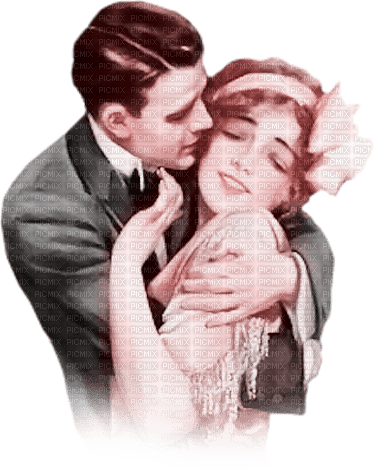 soave couple vintage pink teal - png gratuito