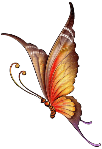 papillon marron.Cheyenne63 - nemokama png