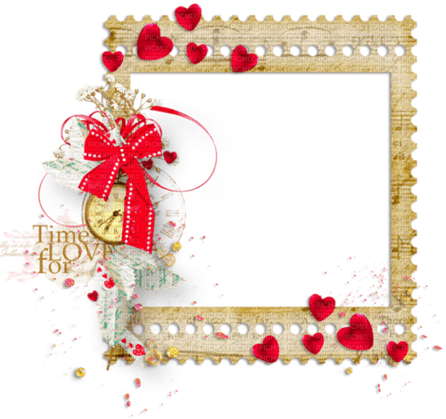 Frame.Hearts.Beige.Red - zadarmo png