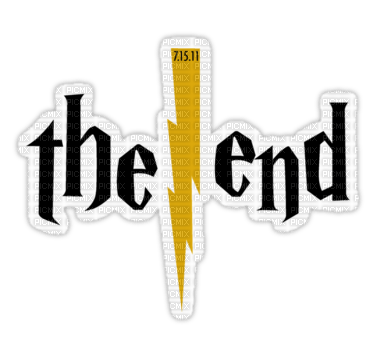 Kaz_Creations Harry Potter Logo Text The End - png gratis