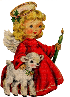 vintage christmas angel - ücretsiz png