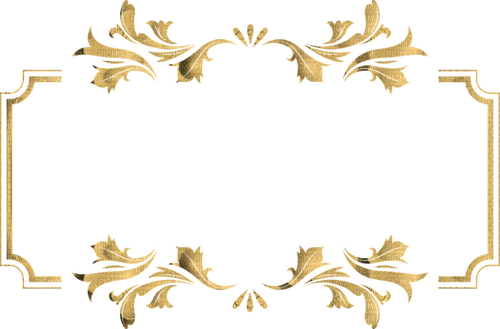 gold frame  Bb2 - Free PNG