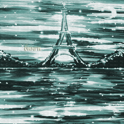 Y.A.M._Art Landscape Paris blue - Darmowy animowany GIF