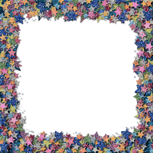 Frame stars colored colorfull - ilmainen png