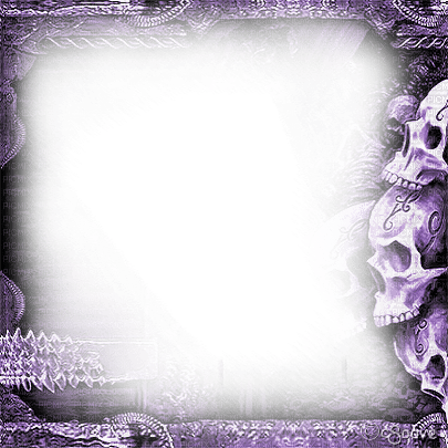soave frame gothic skull purple - Free PNG
