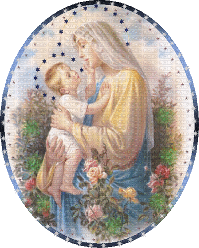 MMarcia gif virgem Maria menino Jesus - Ingyenes animált GIF