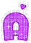 Kaz_Creations Animated Alphabet Purple A - Gratis geanimeerde GIF