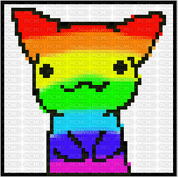 Rainbow Kitty Lick - Ilmainen animoitu GIF