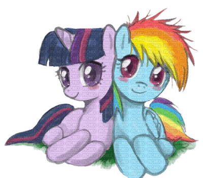 Twilight Sparkle y Rainbow Dash - png gratis
