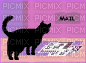 cat mail - Darmowy animowany GIF