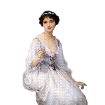 vintage woman white - бесплатно png