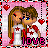love glitter square pink white hearts couple - Gratis animerad GIF