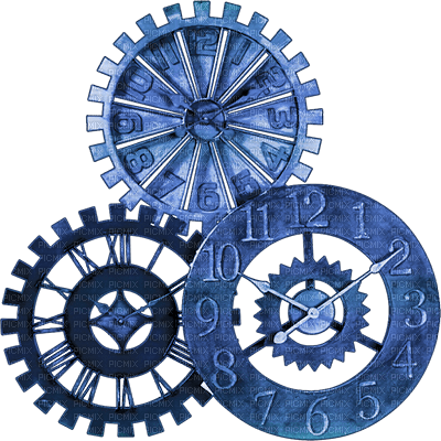 soave deco steampunk blue - Free PNG