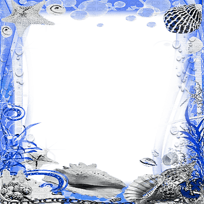 soave frame summer underwater black white blue - δωρεάν png