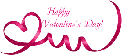 Happy valentine day-rosa-text - PNG gratuit