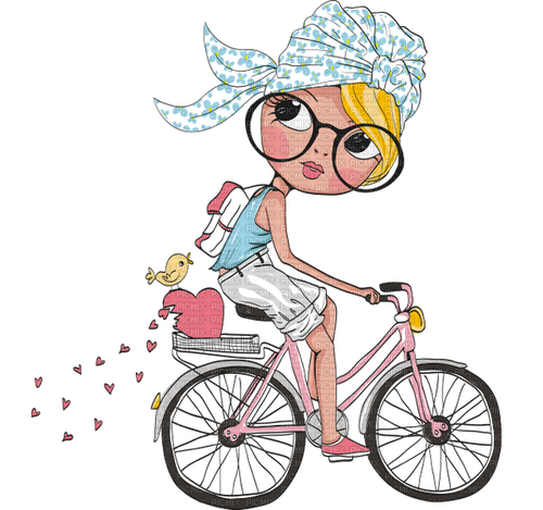 girl fille child enfant Niña bicycle - бесплатно png
