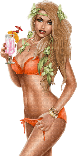 Woman wearing bikini - PNG gratuit