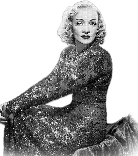 soave woman vintage Marlene Dietrich black white - png gratuito