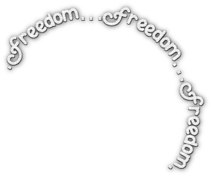 soave text freedom white - besplatni png