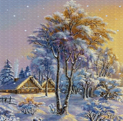 loly33  fond hiver - Ingyenes animált GIF