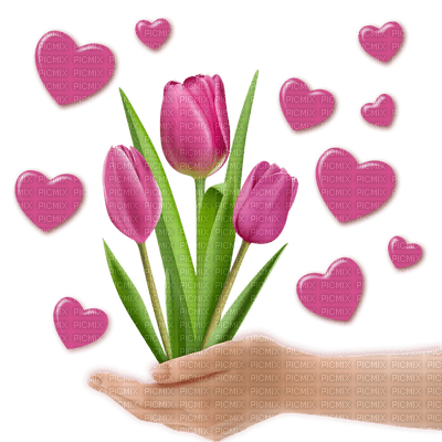 kukka, sydän, flower, heart - PNG gratuit