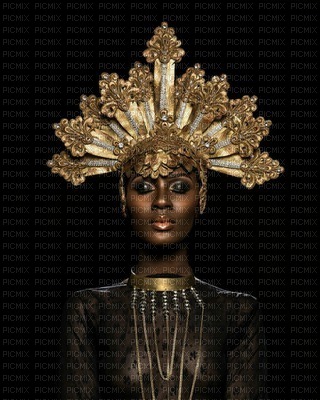 woman black/gold bp - nemokama png