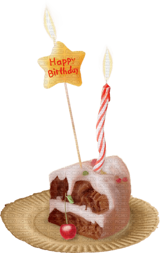 kikkapink deco scrap birthday happy cake - бесплатно png