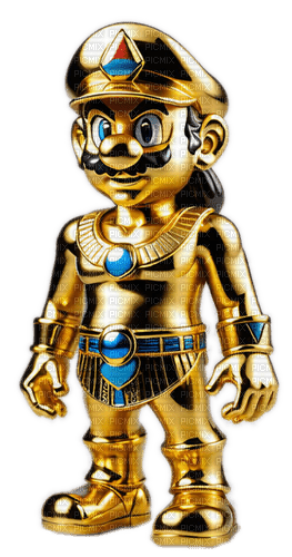 Golden Mario Statue - безплатен png