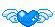 cute blue heart with wings - Gratis animerad GIF
