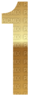 Kaz_Creations Numbers Golden 1 - Free PNG