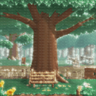 Animal Crossing Forest - Free animated GIF
