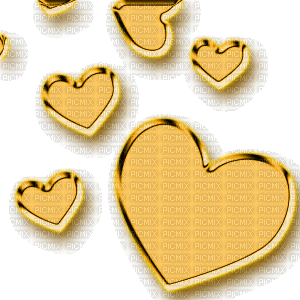 Goldene Herzen - GIF animado gratis
