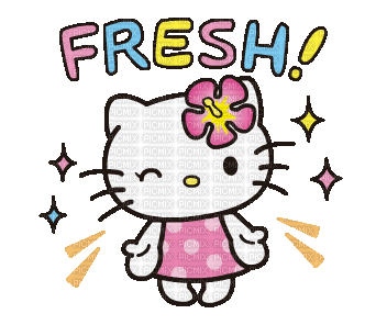 Hello kitty fresh cute kawaii mignon gif - GIF animado grátis