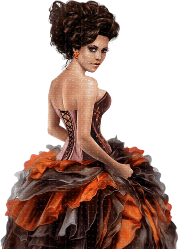 Woman in dress. Ball gown. Leila - png gratuito
