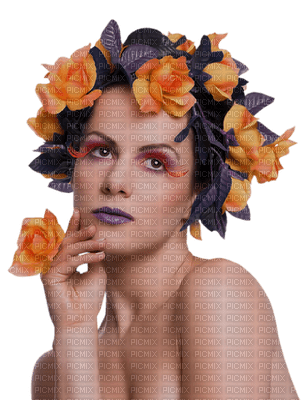 Kaz_Creations Woman Femme Flowers - безплатен png